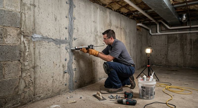 Basement Crack Repair in Emerald Isle, NC