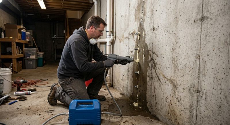 Basement Crack Repair in Emerald Isle, NC
