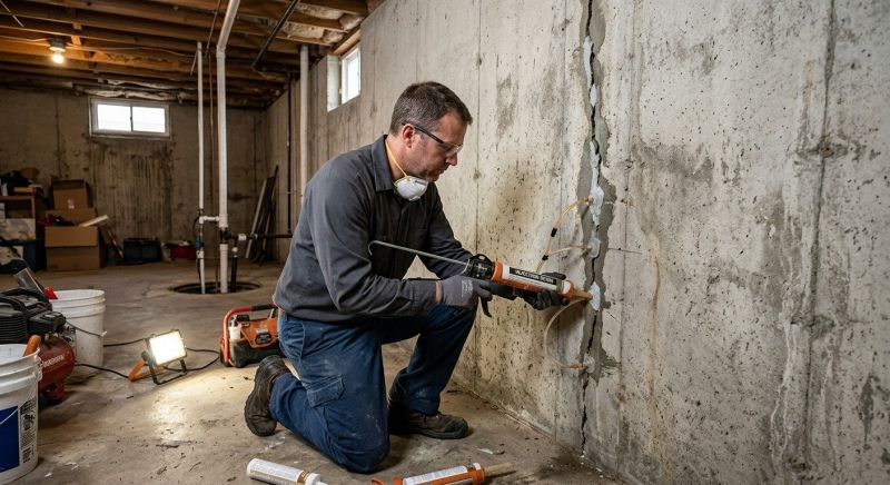 Basement Crack Repair in Emerald Isle, NC