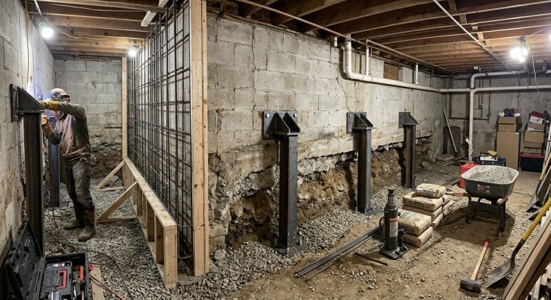 Basement Stabilization in Emerald Isle, NC