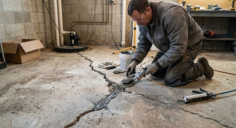 Cracked Basement Floor Repair in Emerald Isle, NC