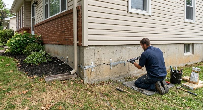 Cracked Foundation Repair in Hubert, NC