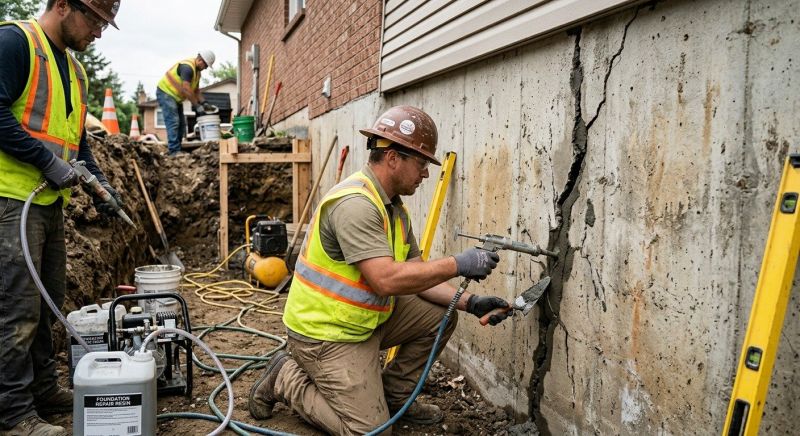 Cracked Foundation Repair in Morehead City, NC