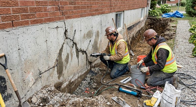 Cracked Foundation Repair in Swansboro, NC