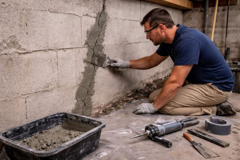 Foundation Crack Repair in Hubert, NC