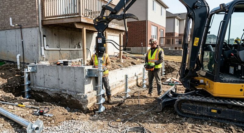 Helical Piers Installation in Emerald Isle, NC