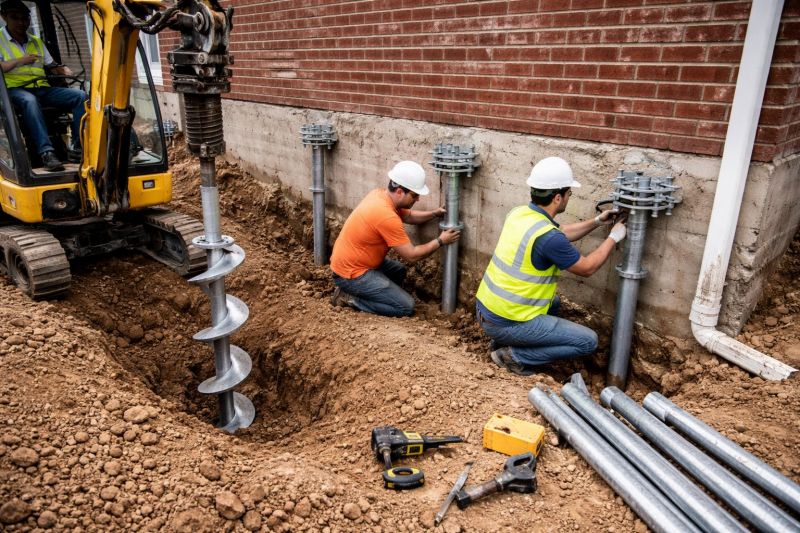 Helical Piers Installation in Emerald Isle, NC