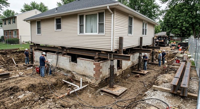 Sinking Foundation Lifting in Emerald Isle, NC