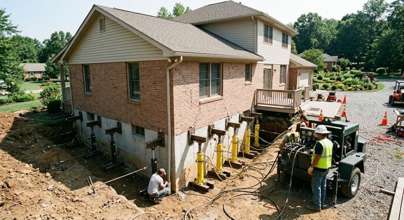 Sinking Foundation Lifting in Emerald Isle, NC