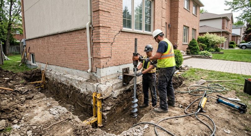 Sinking Foundation Repair in Hubert, NC
