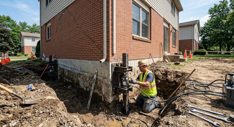 Sinking Foundation Repair in Hubert, NC
